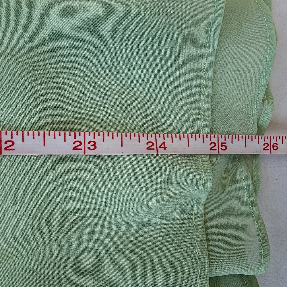 Top/skirt Mint Green 2 Piece Pleated Ruffle Chiffon Jewel Pin Top & Midi Skirt - Picture 8 of 15